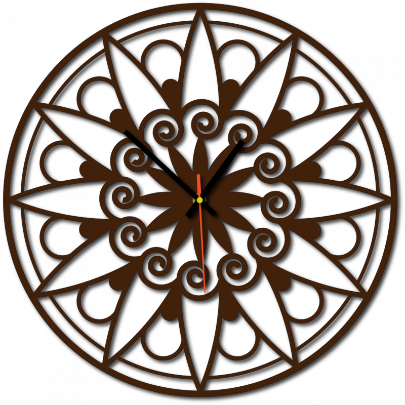 Moderní nástěnné hodiny, nástěnné hodiny jako dárek, 3D hodiny Mandala.