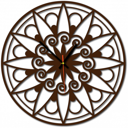 Moderní nástěnné hodiny, nástěnné hodiny jako dárek, 3D hodiny Mandala.