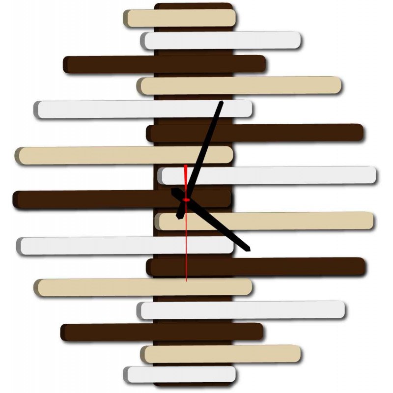 Moderné hodiny na stenu vyrobené z plastu. Vlastná výroba, X-momo