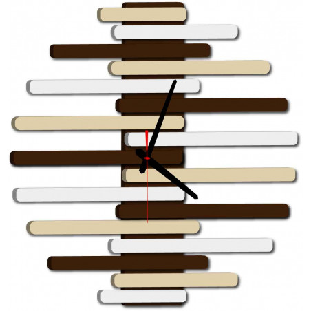 Moderné hodiny na stenu vyrobené z plastu. Vlastná výroba, X-momo