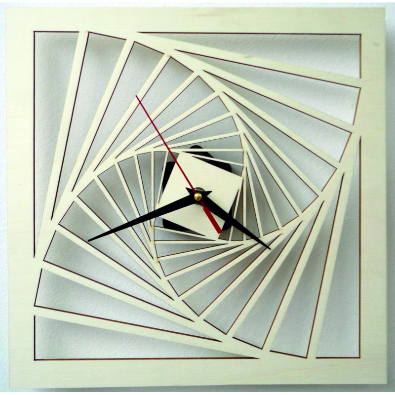 Moderní hodiny na zeď, nástěnné hodiny ze dřeva, překližka