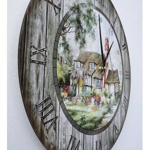 Moderní hodiny na zeď, nástěnné hodiny ze dřeva, překližka 2