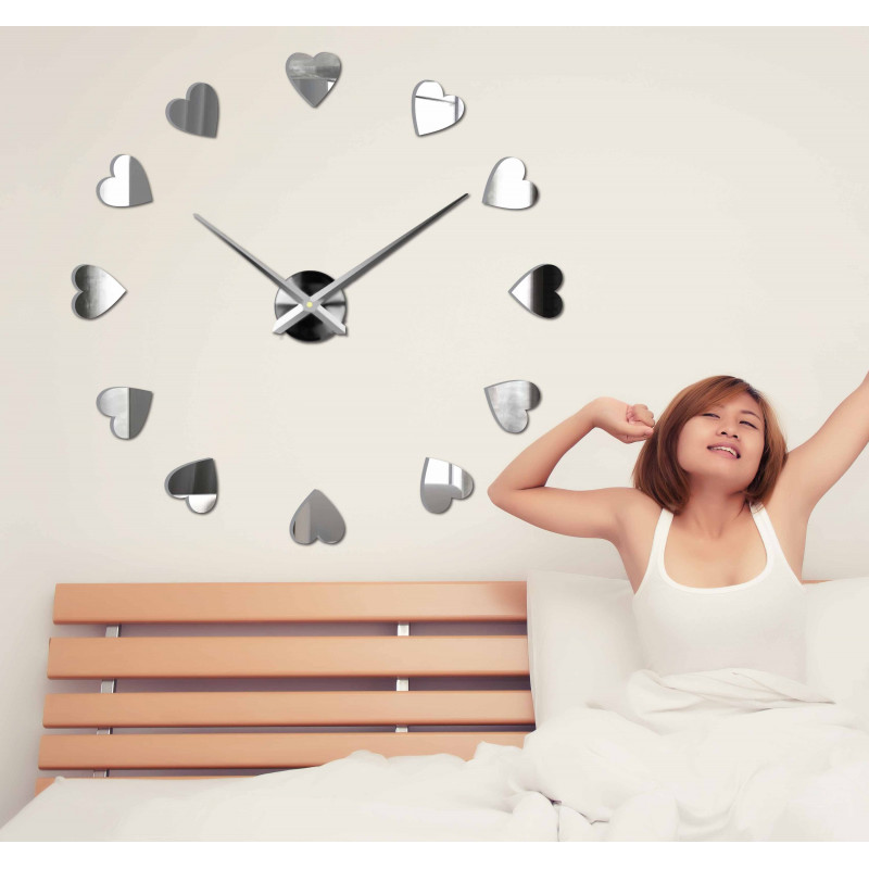 Lepicí hodiny na zeď, luxusní nástěnné hodiny, plastové hodiny