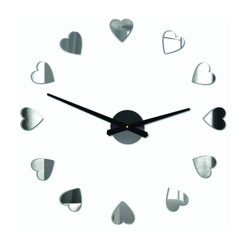 Lepicí hodiny na zeď, luxusní nástěnné hodiny, plastové hodiny