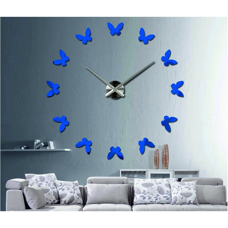 Lepicí hodiny na zeď, luxusní nástěnné hodiny, plastové hodiny