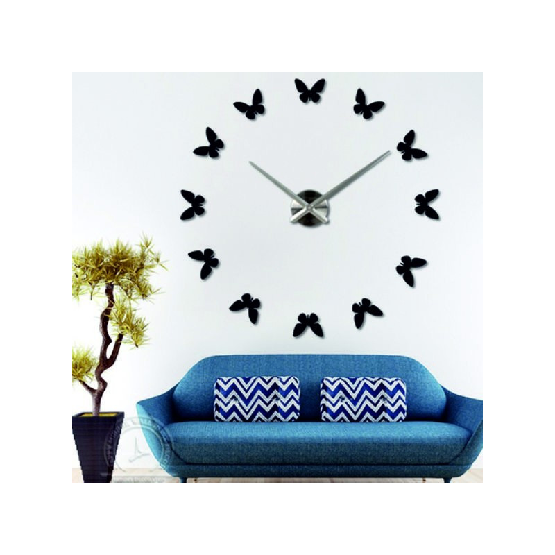 Lepicí hodiny na zeď, luxusní nástěnné hodiny, plastové hodiny