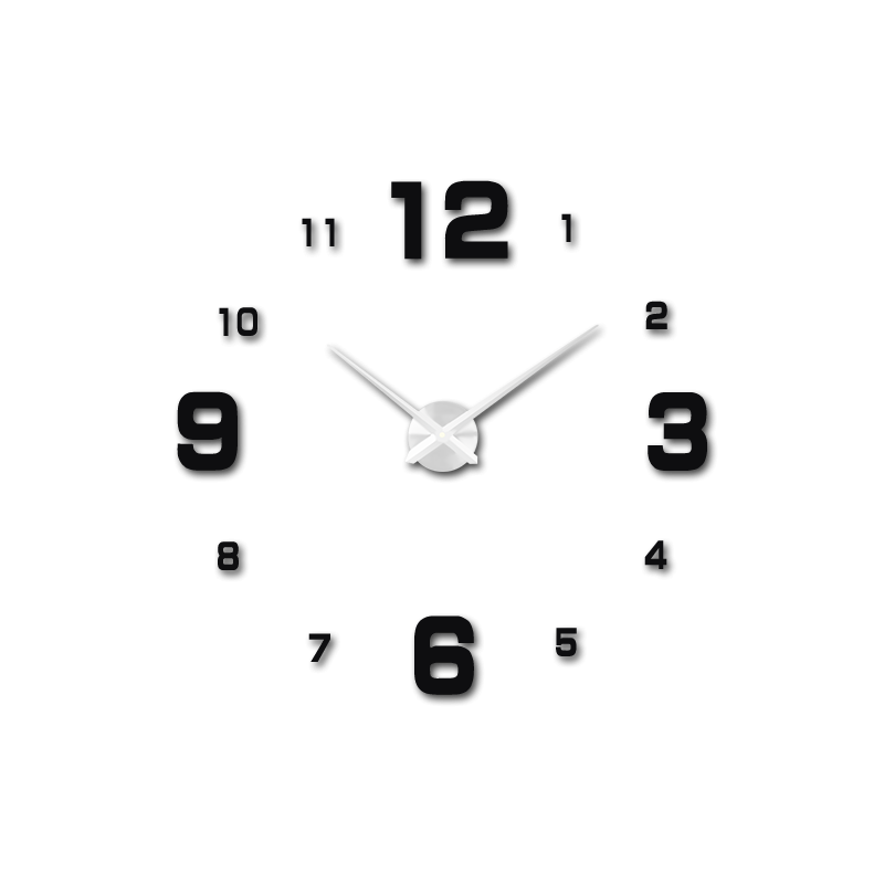 Nalepovací nástěnné hodiny,luxusní hodiny na stentu,plastové hodiny