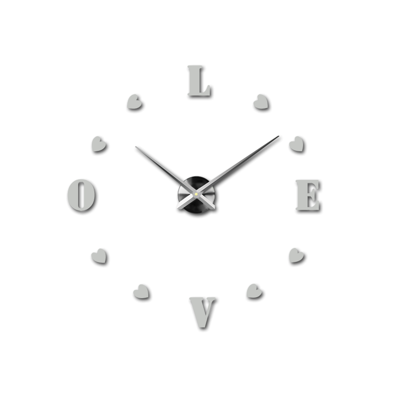 Nalepovací nástěnné hodiny,luxusní hodiny na stentu,plastové hodiny