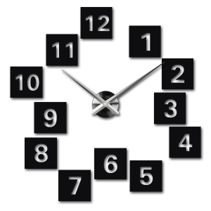 Nalepovací nástěnné hodiny,luxusní hodiny na stentu,plastové hodiny 2