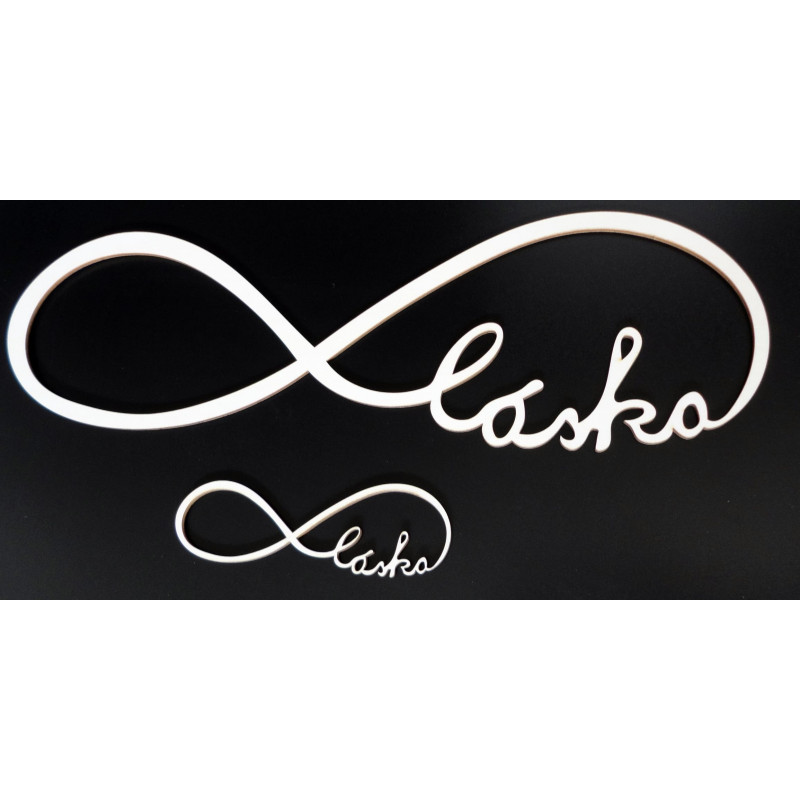 Dřevěný nápis. Věčná láska. Rozměr: 500x 164 mm