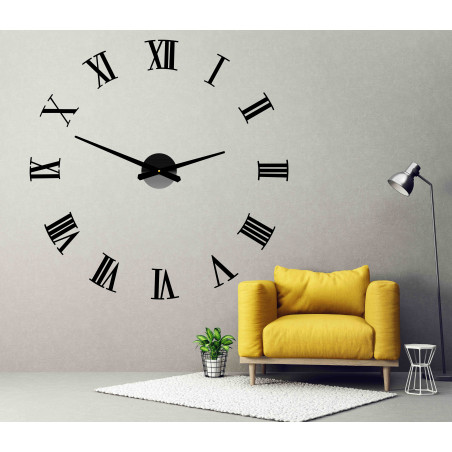 Nalepovací nástěnné hodiny římské 2D plexi Nalepovací nástěnné hodiny římské 2D plexi