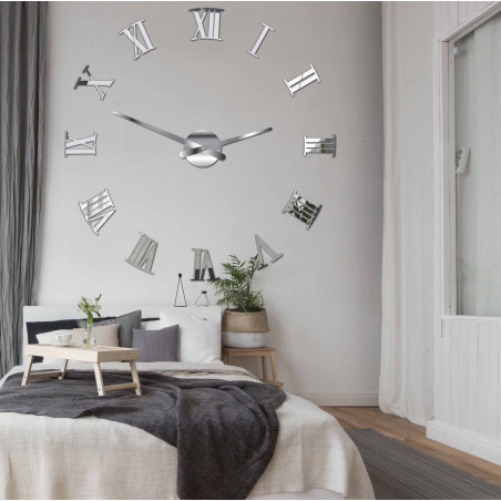 Nalepovací nástěnné hodiny římské 2D plexi Nalepovací nástěnné hodiny římské 2D plexi