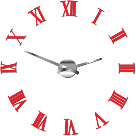 Nalepovací nástěnné hodiny římské 2D plexi Nalepovací nástěnné hodiny římské 2D plexi