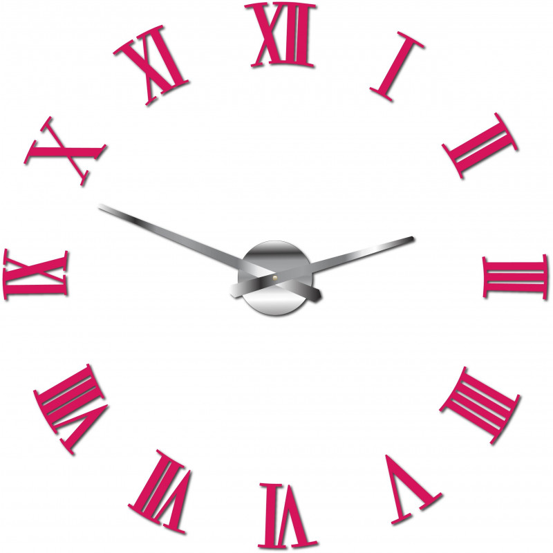 Nalepovací nástěnné hodiny římské 2D plexi