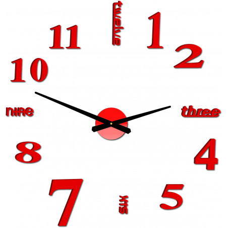 Moderní nástěnné hodiny sedm 2D plexi MIRROR