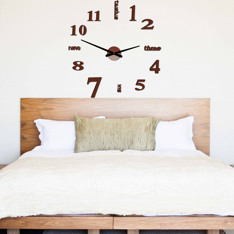 Moderní nástěnné hodiny sedm 2D plexi MIRROR