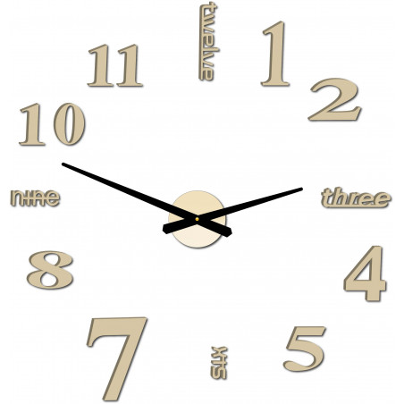 Moderní nástěnné hodiny sedm 2D plexi MIRROR