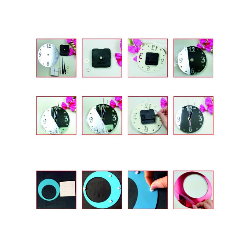 Nástěnné hodiny nalepovací jako dárek DIY HOJOKER