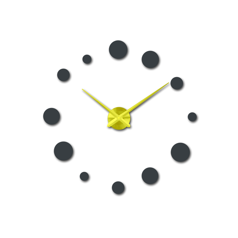Velké nástěnné hodiny tečka (moderní hodiny na zeď) DEKORAJ