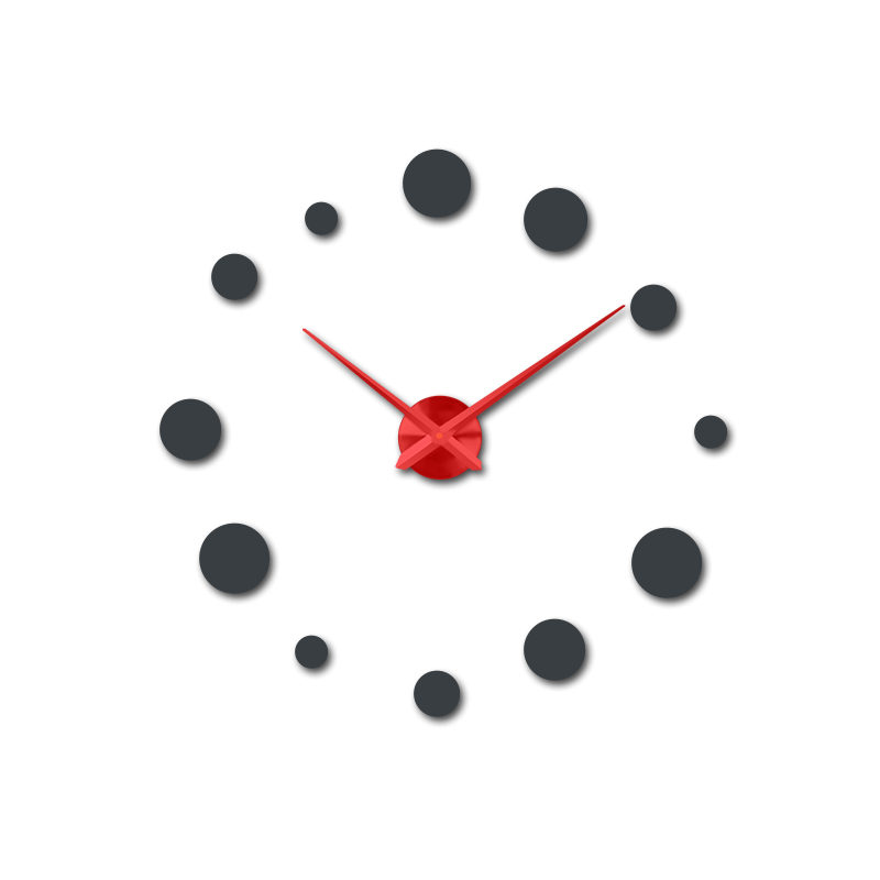 Velké nástěnné hodiny tečka (moderní hodiny na zeď) DEKORAJ