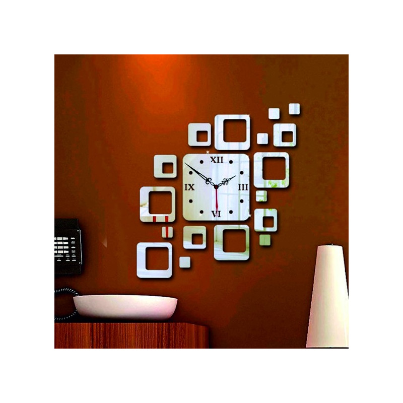 Nástěnné hodiny čtvercové moderní 50x40 cm FIGARO