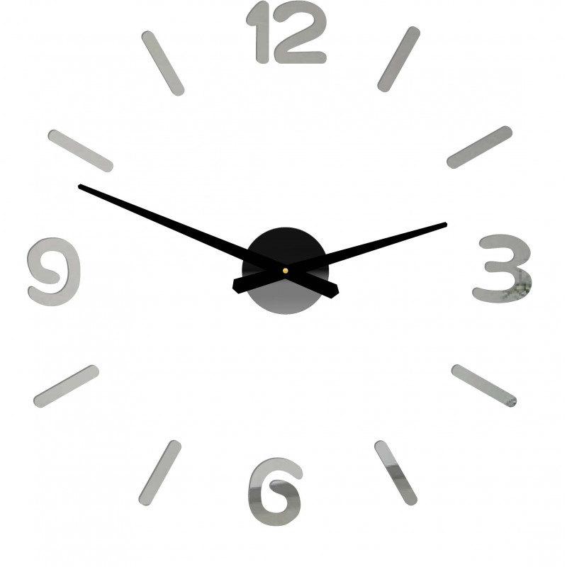 Nástenné hodiny zrkadlové velké DIY 3D PENA PMMA