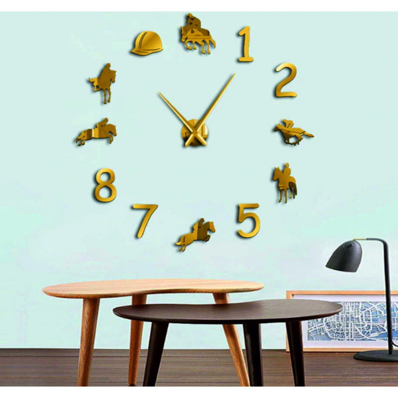 Nástenné hodiny Rodeo Kone jazdec 3D DIY HOME