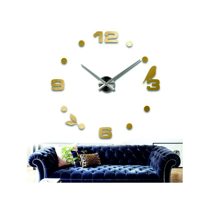 Zrcadlové hodiny na stěnu lepidlo DIY PAJPA