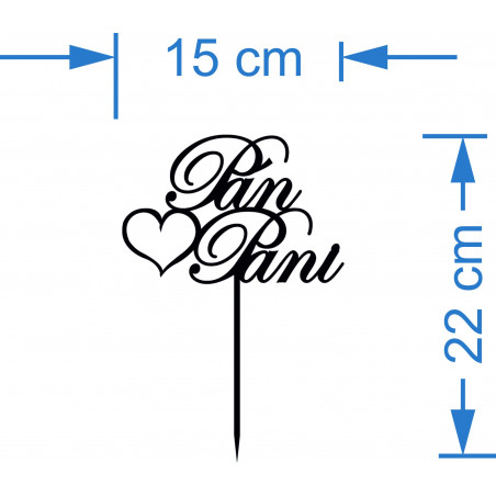 Plastový zápich ozdoba na dort pan a paní. Rozměr 150 x 222 mm Plastový zápich ozdoba na dort pan a paní. Rozměr 150 x 222 mm
