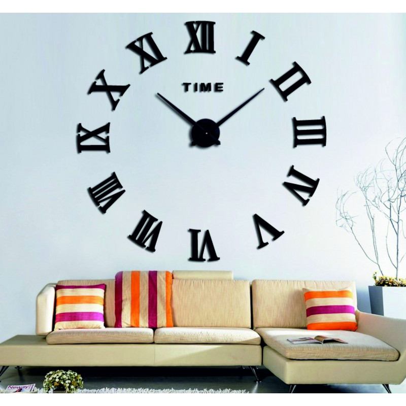 Nástěnné hodiny Roman DIY 3D nástěnné hodiny jako obrázek HUGO