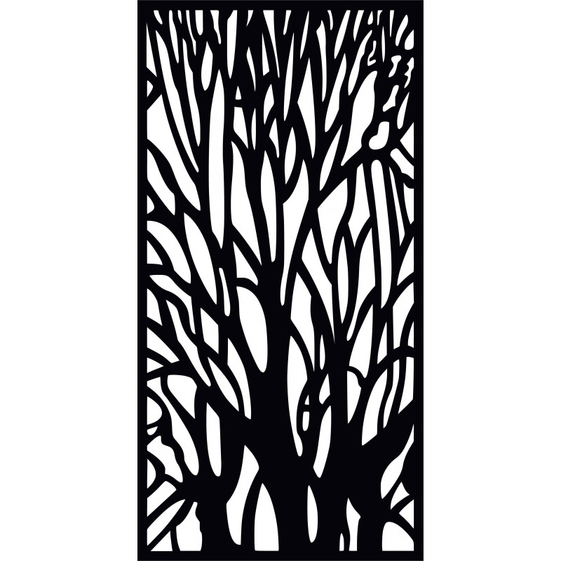 Dřevěný obraz na stěnu silueta větve z překližky strom FIBIS