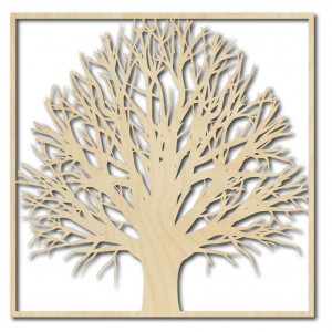 Dřevěný obraz na stěnu strom z překližky strom GEMER 2
