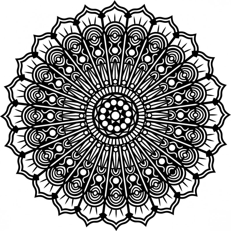 Mandala květ klidu dřevěný obraz na zeď z překližky SILVIA