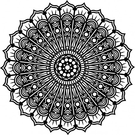 Mandala květ klidu dřevěný obraz na zeď z překližky SILVIA Mandala květ klidu dřevěný obraz na zeď z překližky SILVIA