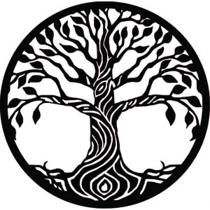 Obraz na stěnu strom z topol překližky BIDHIA 2