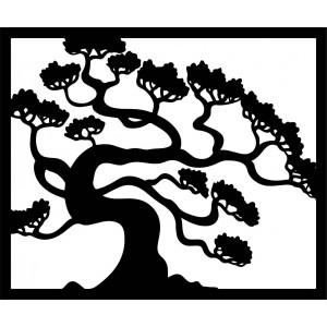 Dřevěný obraz na stěnu strom bonsai dřevěné překližky topol   Drázský 2