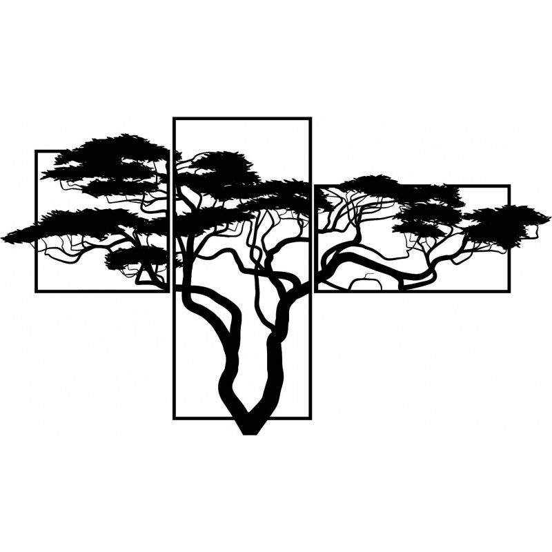 Dřevěný obraz na zeď BONSAJ Obraz se skládá ze tří částí SKALICA