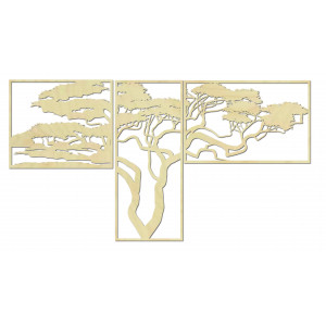 Dřevěný obraz na stěnu Hana Obraz se skládá ze tří částí POLONGE 2