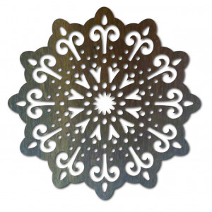 obraz na zeď květ ze dřeva překližky 2