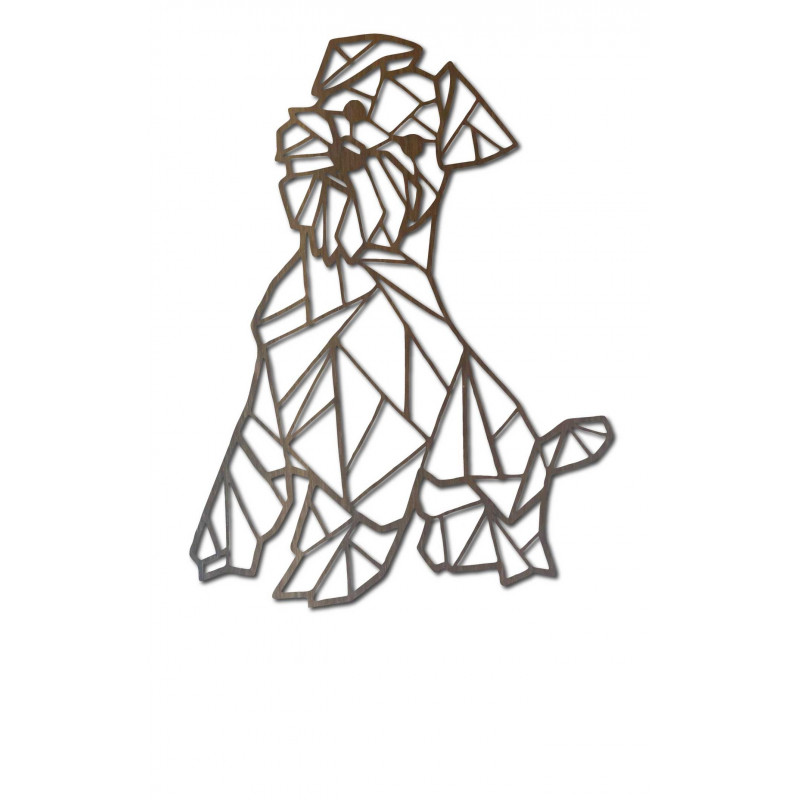 Styles Dřevěný obraz na stěnu pes Hafinka PR0228 černá