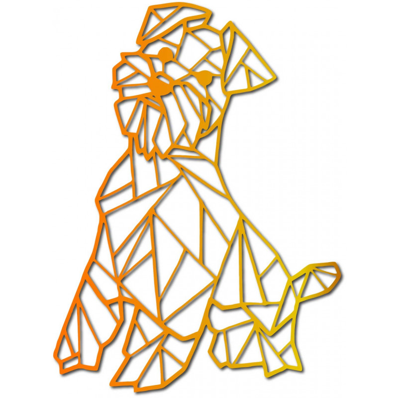 Styles Dřevěný obraz na stěnu pes Hafinka PR0228 černá