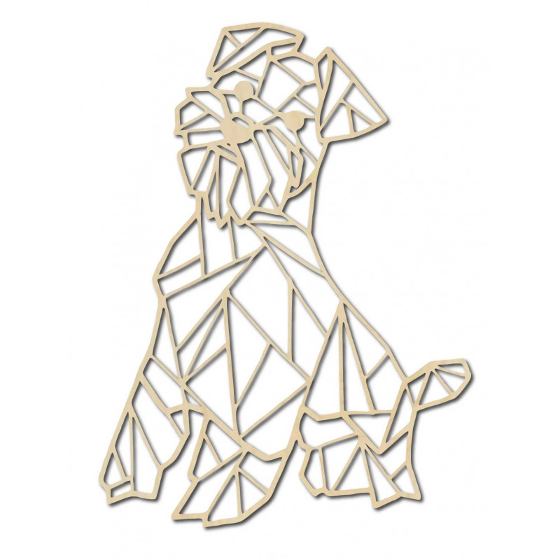 Styles Dřevěný obraz na stěnu pes Hafinka PR0228 černá