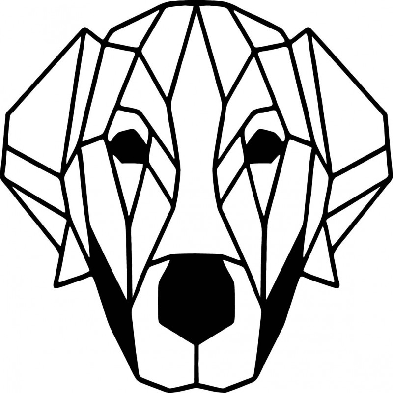 STYLESA moderní obraz na zeď pes z překližky PR0229 HAFFF černá