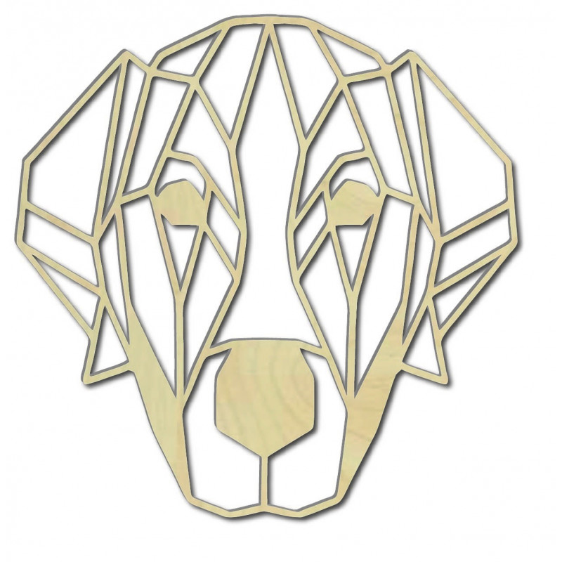 STYLESA moderní obraz na zeď pes z překližky PR0229 HAFFF černá