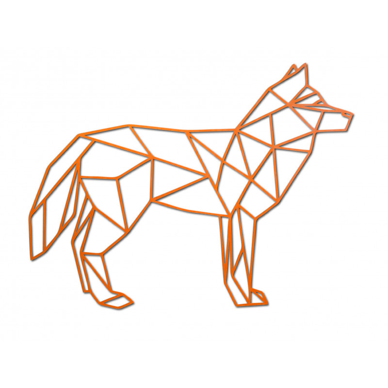 STYLESA vyřezávaný obraz na zeď z překližku vlk PR0231 černý