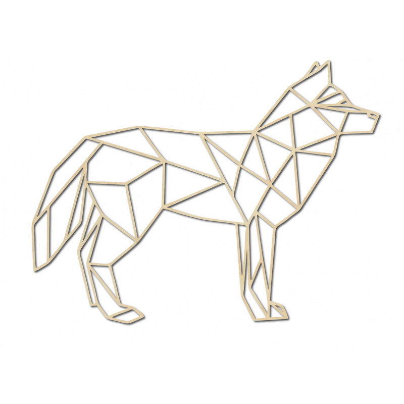 STYLESA vyřezávaný obraz na zeď z překližku vlk PR0231 černý