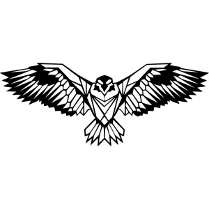 SENTOP vyřezávaný dřevěný obrázek orla PR0233 černý 2