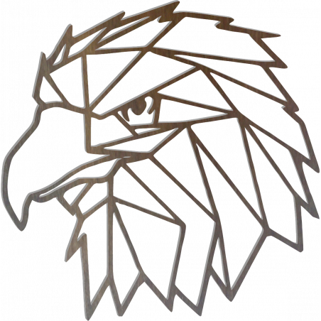 STYLESA Vyřezávaný obraz na zeď geometrické tvary orel PR0234 černý STYLESA Vyřezávaný obraz na zeď geometrické tvary orel PR0234 černý