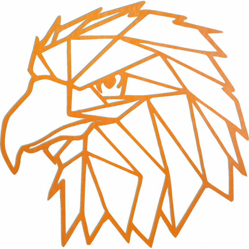 STYLESA Vyřezávaný obraz na zeď geometrické tvary orel PR0234 černý