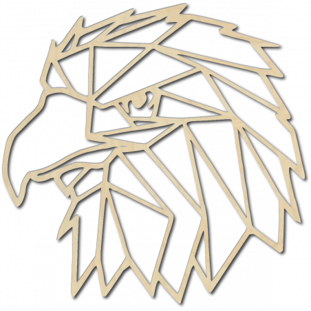 STYLESA Vyřezávaný obraz na zeď geometrické tvary orel PR0234 černý STYLESA Vyřezávaný obraz na zeď geometrické tvary orel PR0234 černý